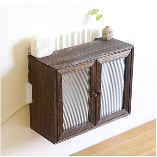Rivorne Aufbewahrungsboxen für WLAN-Router Zur Wandmontage, Aufbewahrungsregal für Router-Set-Top-Boxen, Organizer Zur Verwaltung Von Steckdosenleisten für Büro Und Zuhause(Brown,50x15x20cm/20x6x8in) Rivorne Aufbewahrungsboxen für WLAN-Router Zur Wandmontage, Aufbewahrungsregal für Router-Set-Top-Boxen, Organizer Zur Verwaltung Von Steckdosenleisten für Büro Und Zuhause(Brown,50x15x20cm/20x6x8in) von Rivorne