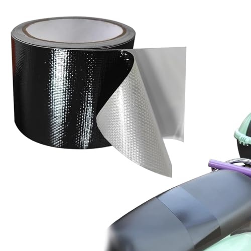 1 Rolle Zelt Reparaturset Schwarz - Kleber für lkw Plane Schutz Flicken für Abdeckplane & Sonnenschirm,Bootsplane,Zeltunterlage Planen,Reparaturband,Markisen Reparatur Klebeband (Schwarz, 5cm*10m) von Rixotix