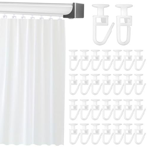 100 Stück Gardinengleiter Gardinenröllchen, Universal Vorhanghaken Haken für Schiene, Gardinenhaken Weiß Vorhang Haken für Duschvorhänge Fenstervorhänge Türvorhänge 100 Stück Gardinengleiter Gardinenröllchen, Universal Vorhanghaken Haken für Schiene, Gardinenhaken Weiß Vorhang Haken für Duschvorhänge Fenstervorhänge Türvorhänge von Rixotix