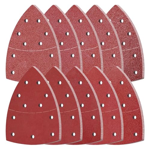 100 Stück Schleifpapier Dreieckschleifer klett 11 Loch Schleifdreiecke Schleifpads 40/60/80/100/120/180/240/320/400/600 Schleifblätter fur Detailschleifer 100 Stück Schleifpapier Dreieckschleifer klett 11 Loch Schleifdreiecke Schleifpads 40/60/80/100/120/180/240/320/400/600 Schleifblätter fur Detailschleifer von Rixotix