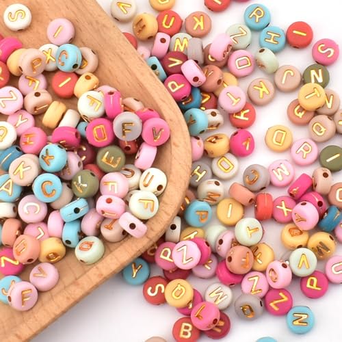 1000 Stück Bunte Perlen mit Buchstaben Set, 7mm A-Z Acrylperlen Buchstabenperlen, Colored Alphabet Beads mit Loch zum Auffädeln für Erstellen DIY Armbänder Halsketten Schlüsselanhängern Handwerk 1000 Stück Bunte Perlen mit Buchstaben Set, 7mm A-Z Acrylperlen Buchstabenperlen, Colored Alphabet Beads mit Loch zum Auffädeln für Erstellen DIY Armbänder Halsketten Schlüsselanhängern Handwerk von Rixotix