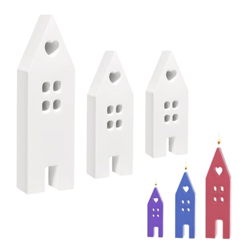 3 Stück Silikonform Haus, Silikonformen Gießformen, Gießform Haus mit Fenster, DIY Silikonform Kerzen für Seife, Kerzen, Ostergeschenke, Handwerk 3 Stück Silikonform Haus, Silikonformen Gießformen, Gießform Haus mit Fenster, DIY Silikonform Kerzen für Seife, Kerzen, Ostergeschenke, Handwerk von Rixotix