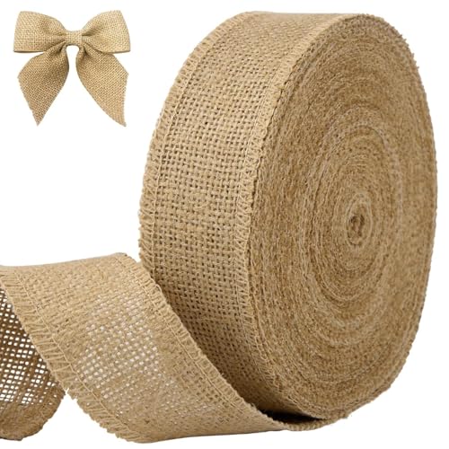 Juteband 4 cm Breit, 20 Meters Vintage Geschenkband, Sackleinen Dekoband für Handwerk, Floristen, Weihnachten Geburtstag, Geschenkverpackung, Tauf & Hochzeitdeko Juteband 4 cm Breit, 20 Meters Vintage Geschenkband, Sackleinen Dekoband für Handwerk, Floristen, Weihnachten Geburtstag, Geschenkverpackung, Tauf & Hochzeitdeko von Rixotix