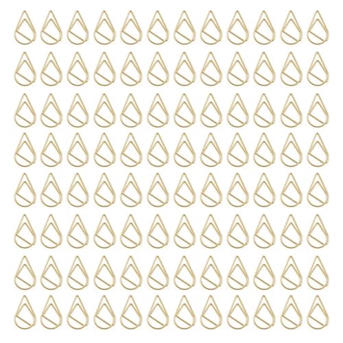 Kleine goldfarbene Metall-Büroklammern für Bücher, Fotos, Poster, Notizen, elegant und funktional, für Büroorganisation und Bastelprojekte, verleiht Ihrem Schreibtisch einen Hauch von Klasse (Größe von Rixotix