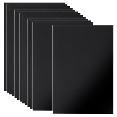 Rixotix 50 Blatt Tonpapier Schwarz A4, Tonkarton Schwarzes Papier A4 Bastelkarton Fotokarton Bastelpapier Scherenschnittpapier für Malen Papierschnitte Kartenherstellung Scrapbook Basteln(Schwarz) von Rixotix