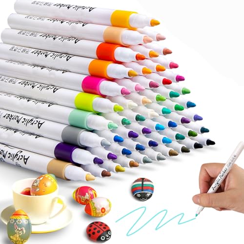 RiyaNed permanent marker,36 Farben Acrylstifte für Steine Wasserfest Textilstifte Acrylmarker Geeignet für Holz, Metall, Glas, Stoff, Stein. RiyaNed permanent marker,36 Farben Acrylstifte für Steine Wasserfest Textilstifte Acrylmarker Geeignet für Holz, Metall, Glas, Stoff, Stein. von RiyaNed