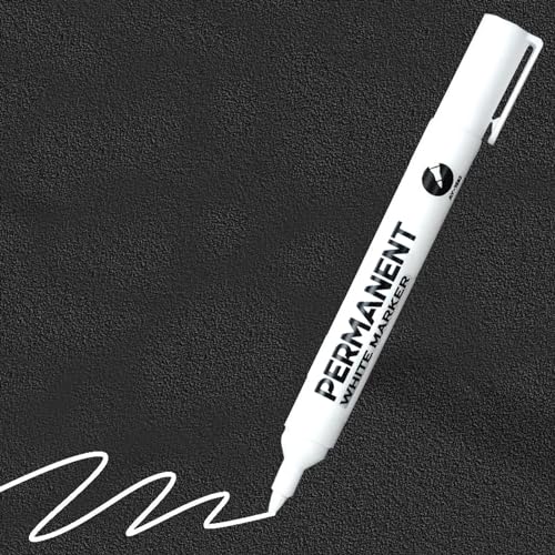 RiyaNed permanent marker weiß Acrylstifte Stift wasserfest Schnell trocknender, 2,0 mm Fadenbreite, geeignet für Stein, Holz, Glas, Keramik, Leinwand, Reifen und Textilien（1piece） von RiyaNed