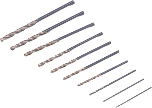 10 StückHochgeschwindigkeitsstahl Bohrer Set für präzises Bohren, Mini-Hartmetall Spiralbohrer, 0,8 mm - 3,0 mm, Lochvergrößerung, Ständiges Werkzeug, Geeignet für Holz, Kunststoff und Kunsthandwerk 10 StückHochgeschwindigkeitsstahl Bohrer Set für präzises Bohren, Mini-Hartmetall Spiralbohrer, 0,8 mm - 3,0 mm, Lochvergrößerung, Ständiges Werkzeug, Geeignet für Holz, Kunststoff und Kunsthandwerk von Riybyds