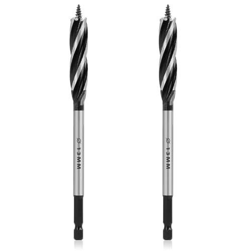 2Stück Professionelle Holzbohrer 13x165mm Schneckenbohrer Selbstvorschub mit 1/4 Zoll Sechskantschaft, langlebige Kohlenstoffstahlbohrer, manueller Holzbearbeitungsbohrer für Hartholz 2Stück Professionelle Holzbohrer 13x165mm Schneckenbohrer Selbstvorschub mit 1/4 Zoll Sechskantschaft, langlebige Kohlenstoffstahlbohrer, manueller Holzbearbeitungsbohrer für Hartholz von Riybyds
