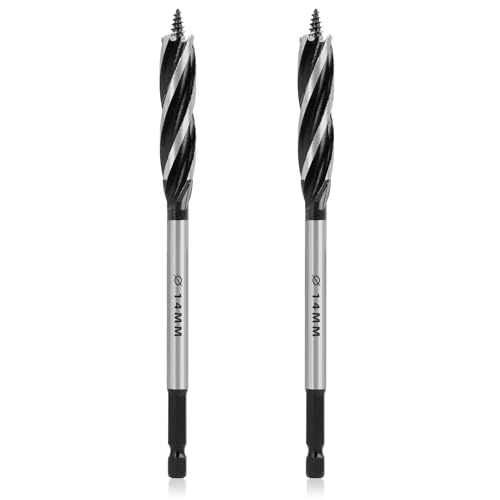 2Stück Professionelle Holzbohrer 14x165mm Schneckenbohrer Selbstvorschub mit 1/4 Zoll Sechskantschaft, langlebige Kohlenstoffstahlbohrer, manueller Holzbearbeitungsbohrer für Hartholz 2Stück Professionelle Holzbohrer 14x165mm Schneckenbohrer Selbstvorschub mit 1/4 Zoll Sechskantschaft, langlebige Kohlenstoffstahlbohrer, manueller Holzbearbeitungsbohrer für Hartholz von Riybyds