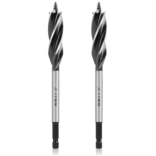 2Stück Professionelle Holzbohrer 17x165mm Schneckenbohrer Selbstvorschub mit 1/4 Zoll Sechskantschaft, langlebige Kohlenstoffstahlbohrer, manueller Holzbearbeitungsbohrer für Hartholz 2Stück Professionelle Holzbohrer 17x165mm Schneckenbohrer Selbstvorschub mit 1/4 Zoll Sechskantschaft, langlebige Kohlenstoffstahlbohrer, manueller Holzbearbeitungsbohrer für Hartholz von Riybyds