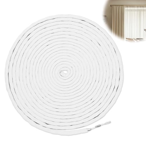 5 Meter Bleiband für Gardinen und Vorhänge, 150g Schweres Bleikordel,Faltenbildung, Gardinenbeschwerer für Glatte Aufhängung, Geeignet für Stoffe, Moskitonetze und Duschvorhänge (30g/m) von Riybyds