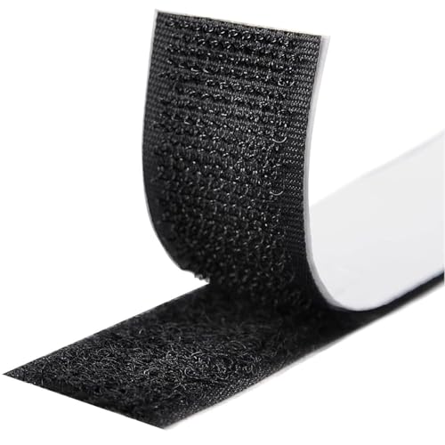 Extra Starkes Selbstklebendes Klettband 8M, Doppelseitiges Klettverschlussband 20mm Breit,für Heimwerken und Außenbereich, Weiß – Flauschband und Hakenband für Vielseitige Anwendungen (Noir) von Riybyds