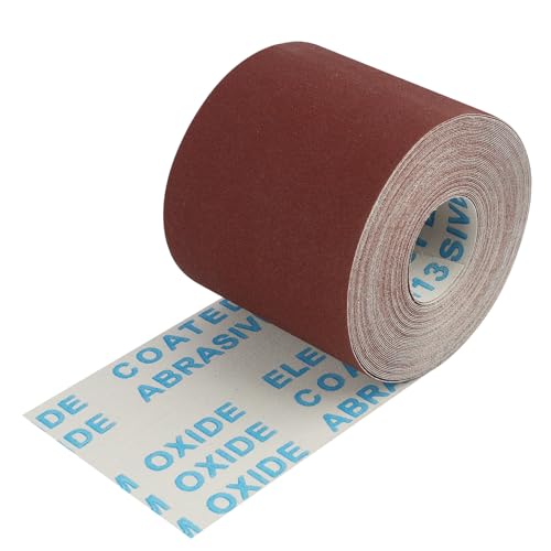 Schleifpapier Rolle für Handschleifer, Körnung 93mm x 10 m, Hochleistungs-Schleifleinen, geeignet für Holz und Metall, Nass- und Trockenschliff, Langlebig und Vielseitig (Körnung 180) von Riybyds