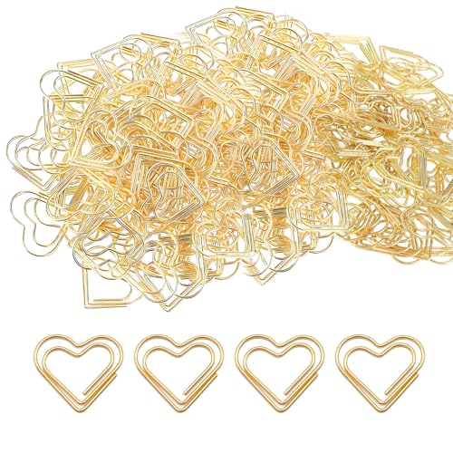 Büroklammern Motiv Herz 100 Stück Klein Büroklammern Gold Herz Büroklammer Metal Paper Clips Papierklammern für Büro Papier Büroklammern Motiv Herz 100 Stück Klein Büroklammern Gold Herz Büroklammer Metal Paper Clips Papierklammern für Büro Papier von Rjayaa