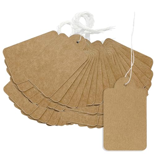 Preisschilder Anhänger 500 Stk Kraftpapier Hängeetiketten mit Faden 35 x 22mm Preisschilder Etiketten Preisetiketten Geschenkanhänger Preisschilder Anhänger 500 Stk Kraftpapier Hängeetiketten mit Faden 35 x 22mm Preisschilder Etiketten Preisetiketten Geschenkanhänger von Rjayaa