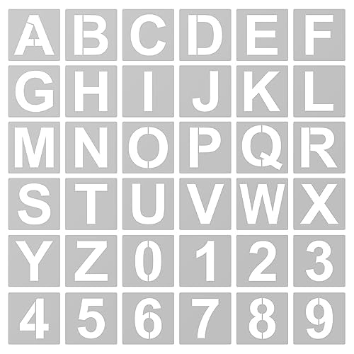 Rjayaa Buchstaben Schablone 3 Zoll, 36 Stk Buchstabenschablonen Stencil Buchstaben Zahlen Schablonen Kunststoff Buchstabennummer Vorlage Rjayaa Buchstaben Schablone 3 Zoll, 36 Stk Buchstabenschablonen Stencil Buchstaben Zahlen Schablonen Kunststoff Buchstabennummer Vorlage von Rjayaa