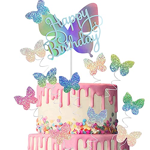 12 Stück Kuchen Deko, Glitter Geburtstag Kuchen Topper, Cake Topper, tortendeko Geburtstag, for Decorate Cakes, Cupcakes, Brownies, Ice Cream, Baby Showers, Weddings von Rkllejs