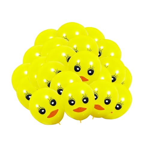 RmKbe 48 gelbe Enten-Latex-Luftballons mit Bauernhoftieren, Party-Dekorationen, Party-Ballon für Kindergeburtstag, Babyparty, 48 Stück RmKbe 48 gelbe Enten-Latex-Luftballons mit Bauernhoftieren, Party-Dekorationen, Party-Ballon für Kindergeburtstag, Babyparty, 48 Stück von RmKbe