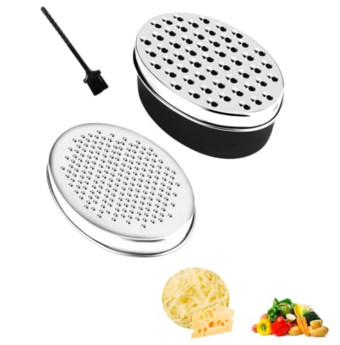 Rmeet Cheese Grater Käsereibe mit Behälter,Reibe für die Küche Spiralisierer für Gemüseschneider für die Küche mit doppeltem Behälter Mühle Reibe für Ingwer Edelstahl Käsereibe für Schokolade Zitrone Rmeet Cheese Grater Käsereibe mit Behälter,Reibe für die Küche Spiralisierer für Gemüseschneider für die Küche mit doppeltem Behälter Mühle Reibe für Ingwer Edelstahl Käsereibe für Schokolade Zitrone von Rmeet