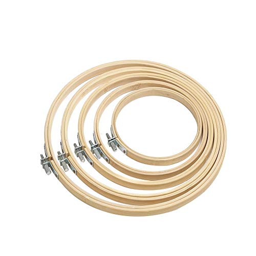 Stickrahmen Nähen,5 Pack Bambus Kreuzstich Set Verstellbare Stickerei Hoop Ringe Runden Holzrahmen für Kunst Handwerk Nähen Needlecraft DIY 5 Größen Stickrahmen Nähen,5 Pack Bambus Kreuzstich Set Verstellbare Stickerei Hoop Ringe Runden Holzrahmen für Kunst Handwerk Nähen Needlecraft DIY 5 Größen von Rmeet