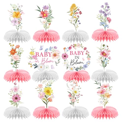 Baby in Bloom Babyparty-Dekorationen – 12 Stück Rngmsi Wildblumen-Party-Dekorationen, Blumen-Waben-Mittelstücke, Geschlechtsoffenbarung, Dekoration, Blumendekoration, Tisch-Party-Dekoration Baby in Bloom Babyparty-Dekorationen – 12 Stück Rngmsi Wildblumen-Party-Dekorationen, Blumen-Waben-Mittelstücke, Geschlechtsoffenbarung, Dekoration, Blumendekoration, Tisch-Party-Dekoration von Rngmsi