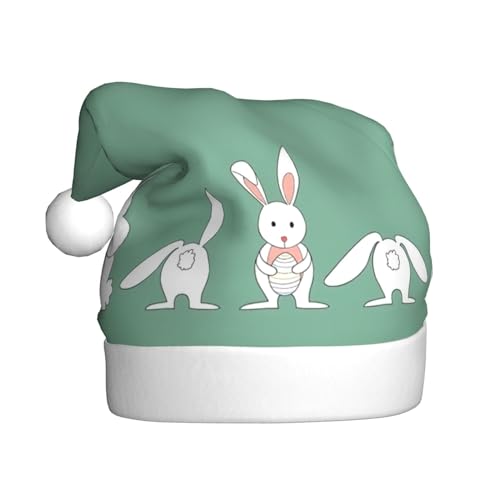 RoMuka Osterhase für Erwachsene, Plüsch-Weihnachtsmütze, warme Mütze, geeignet für Weihnachten, Partyzubehör RoMuka Osterhase für Erwachsene, Plüsch-Weihnachtsmütze, warme Mütze, geeignet für Weihnachten, Partyzubehör von RoMuka