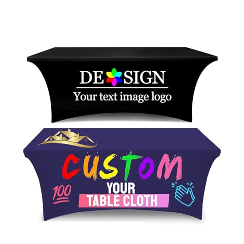 Personalisierte Business-tischdecke mit Firmenlogo, personalisierte Spandex spanntischdecke,personalisierte Tischdecke mit Firmenlogo oder Ihrem Text,für Messen, Veranstaltungen, Hochzeiten, Geburtst von RoPox