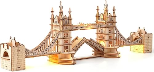 RoWood 3D Puzzle Tower Bridge Modellbau aus Holz - DIY Holzpuzzle Modellbausatz Bastelsets für Erwachsene - Handwerk Holzbausatz Geschenk zum Geburtstag/Weihnachten RoWood 3D Puzzle Tower Bridge Modellbau aus Holz - DIY Holzpuzzle Modellbausatz Bastelsets für Erwachsene - Handwerk Holzbausatz Geschenk zum Geburtstag/Weihnachten von rowood