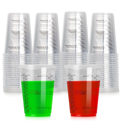 Messbecher Set,RoadLoo 80 Stück 240 ml Plastikbecher Epoxidharz Mischbecher mit Skala und Mischungsverhältnis Einweg-Messbecher Epoxidharz Zubehör für Flüssigkeiten Mischen von Harz Farbe Pigment Messbecher Set,RoadLoo 80 Stück 240 ml Plastikbecher Epoxidharz Mischbecher mit Skala und Mischungsverhältnis Einweg-Messbecher Epoxidharz Zubehör für Flüssigkeiten Mischen von Harz Farbe Pigment von RoadLoo