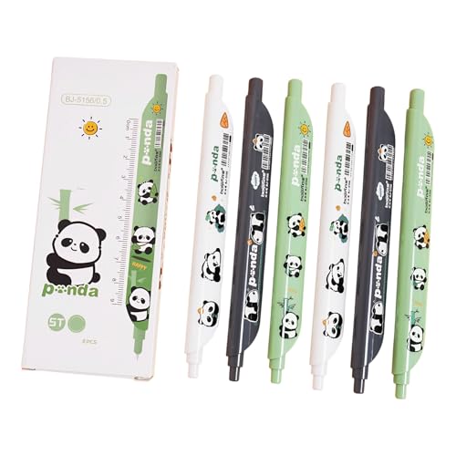 RoadLoo Kugelschreiber 12er Pack Schwarz Strichstärke 0.5 mm Lineal Stift Lesezeichen 3 in 1 Druckkugelschreiber Schnell trocknender Gelstift Ideal für das Büro das Home Office oder die Schule von RoadLoo