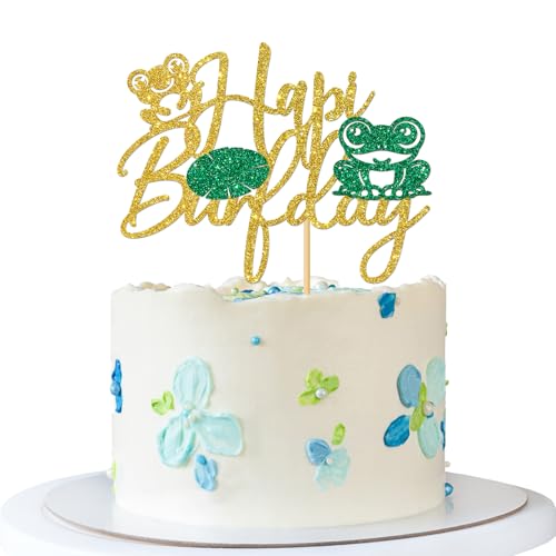 Tortenaufsatz Frosch Happy Birthday – Regenwald-Geburtstagskuchenzubehör – Hapi Burfday Babyparty Party Dekoration – Goldglitzer Tortenaufsatz Frosch Happy Birthday – Regenwald-Geburtstagskuchenzubehör – Hapi Burfday Babyparty Party Dekoration – Goldglitzer von RoadSea