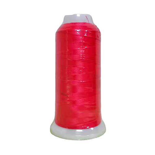 1 Roll Glow Stickerfaden, Polyester -Stickfaden für Heimstick- und Nähmaschine, Halloween Event Catching Gadgets Rot von Roadoor