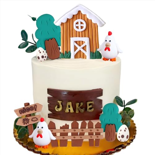 Bauernhof Tier Kuchen Dekoration Huhn Geburtstag Kuchen Topper mit Kugeln Küken Party Kuchen Dekorationen Bauernhof Huhn Geburtstag Party für Küken Themed Babyshower Decor Bauernhof Tier Kuchen Dekoration Huhn Geburtstag Kuchen Topper mit Kugeln Küken Party Kuchen Dekorationen Bauernhof Huhn Geburtstag Party für Küken Themed Babyshower Decor von Roaring Good Time