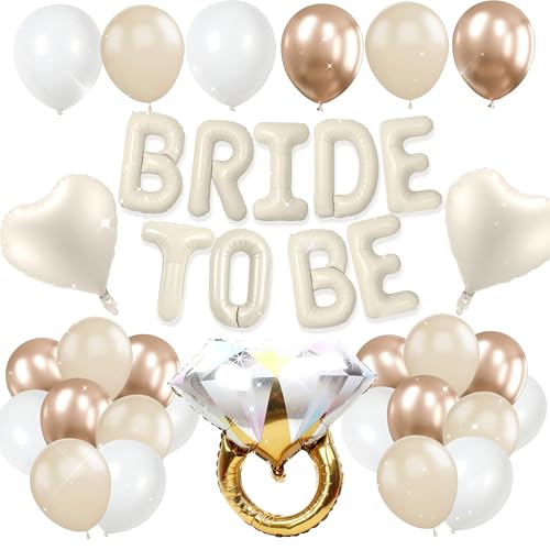 Bride to Be Deko Luftballon Hochzeit Dekor Girlande Weißgold Diamant Ring Banner Ballon Hochzeit Party Zubehör für Braut Dusche Party Bride to Be Deko Luftballon Hochzeit Dekor Girlande Weißgold Diamant Ring Banner Ballon Hochzeit Party Zubehör für Braut Dusche Party von Roaring Good Time