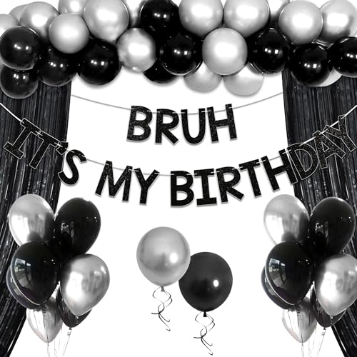 Bruh It's My Birthday Dekorationen Banner Preteen and Teen Boy Birthday Decor Black Balloons Bruh Birthday Party Supplies Bruh It's My Birthday Dekorationen Banner Preteen and Teen Boy Birthday Decor Black Balloons Bruh Birthday Party Supplies von Roaring Good Time