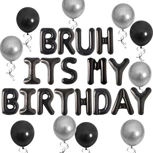 Bruh It's My Birthday Dekorationen Banner Preteen and Teen Boy Birthday Decor Black Balloons Bruh Birthday Party Supplies Bruh It's My Birthday Dekorationen Banner Preteen and Teen Boy Birthday Decor Black Balloons Bruh Birthday Party Supplies von Roaring Good Time