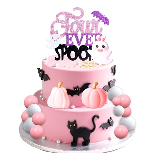 Four Ever Gruseliger Tortenaufsatz "Boo I'm Four", rosa für Halloween, 4. Geburtstag, Party-Dekorationen für Halloween, Mädchen, 4 Jahre alt Four Ever Gruseliger Tortenaufsatz "Boo I'm Four", rosa für Halloween, 4. Geburtstag, Party-Dekorationen für Halloween, Mädchen, 4 Jahre alt von Roaring Good Time