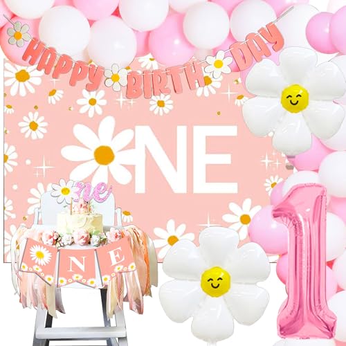 Gänseblümchen Geburtstag Luftballons Set Gänseblümchen Folienballons mit Happy Birthday Girlande Daisy 1 Ballon Party Dekoration Weiße Rosa für Hochzeit Babyshower Geburtstag Mädchen Gänseblümchen Geburtstag Luftballons Set Gänseblümchen Folienballons mit Happy Birthday Girlande Daisy 1 Ballon Party Dekoration Weiße Rosa für Hochzeit Babyshower Geburtstag Mädchen von Roaring Good Time
