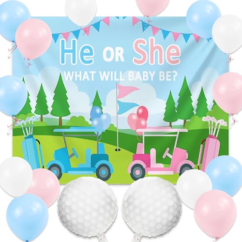 Golf Gender Reveal Party Dekoration Blau Rosa Ballon He or She What Will Baby Be Hintergrund Golf Club Ballon für Outdoor Golf Thema Babyparty Golf Gender Reveal Party Dekoration Blau Rosa Ballon He or She What Will Baby Be Hintergrund Golf Club Ballon für Outdoor Golf Thema Babyparty von Roaring Good Time