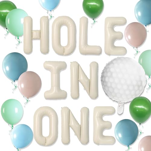 Hole in One Banner Golf 1. Geburtstag Party Dekorationen Golf Folienballons für Jungen Golf Outdoor Sport Thema Geburtstag Party Supplies von Roaring Good Time