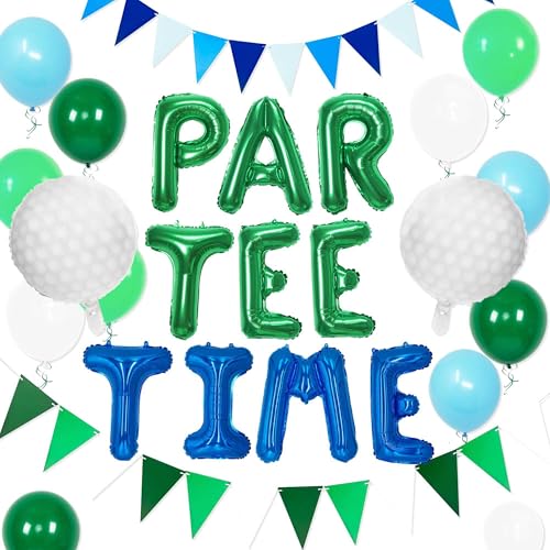 Let's Partee Time Golf-Party-Dekoration, Golfballon-Banner, Sport-Motto-Partyzubehör, rosa Luftballons für Damen, Geburtstag, Babyparty, Brautparty, Ruhestand, Dekorationen Let's Partee Time Golf-Party-Dekoration, Golfballon-Banner, Sport-Motto-Partyzubehör, rosa Luftballons für Damen, Geburtstag, Babyparty, Brautparty, Ruhestand, Dekorationen von Roaring Good Time