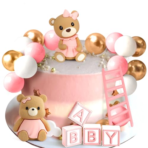 Rosa Bären tortendekoration Bär BabyShower Cake Topper Bären Zug Tortendekoration BabyShower Geburtstagstorte Dekoration Rosa Bären tortendekoration Bär BabyShower Cake Topper Bären Zug Tortendekoration BabyShower Geburtstagstorte Dekoration von Roaring Good Time