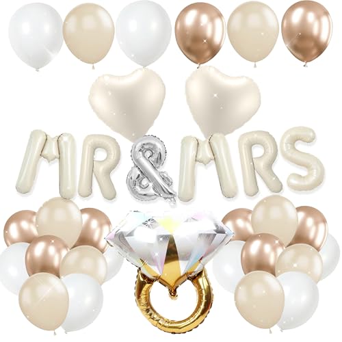 Mr & Mrs Luftballon Deko Just Married Party Dekorationen Hochzeit Dekor Girlande Weißgold Diamant Ring Banner Ballon Hochzeit Partyzubehör für Braut Dusche Party Mr & Mrs Luftballon Deko Just Married Party Dekorationen Hochzeit Dekor Girlande Weißgold Diamant Ring Banner Ballon Hochzeit Partyzubehör für Braut Dusche Party von Roaring Good Time