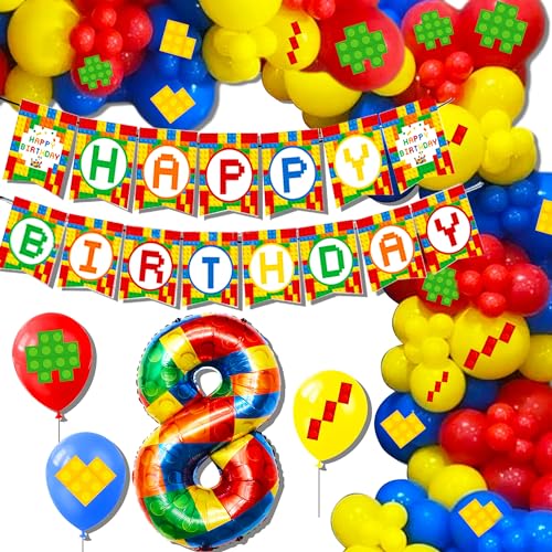 Roaring Good Time 8 Jhare Geburtstag Baustein Dekoration Baustein Geburtstag Ballon Baustein Banner Bunt Thematische Geburtstags party Pack Supplies Nummer 8 Ballons Roaring Good Time 8 Jhare Geburtstag Baustein Dekoration Baustein Geburtstag Ballon Baustein Banner Bunt Thematische Geburtstags party Pack Supplies Nummer 8 Ballons von Roaring Good Time