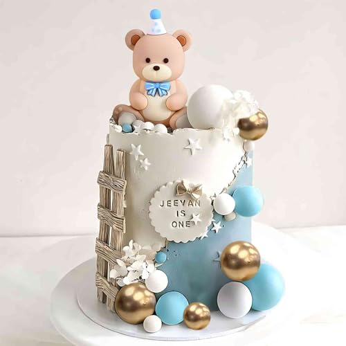 Roaring Good Time Blauer Bär Kuchendekoration Blaue Goldkugeln Kuchentopper Teddybär Tortendeko BabyShower Geburtstag Kuchendekoration Roaring Good Time Blauer Bär Kuchendekoration Blaue Goldkugeln Kuchentopper Teddybär Tortendeko BabyShower Geburtstag Kuchendekoration von Roaring Good Time