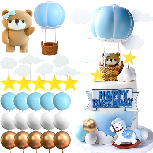 Roaring Good Time Blau Teddybär Tortendeko für Junge - 1 Jahr Taufe Kuchen Dekoration für Hochzeit, Baby Shower, Geburtstag Party Roaring Good Time Blau Teddybär Tortendeko für Junge - 1 Jahr Taufe Kuchen Dekoration für Hochzeit, Baby Shower, Geburtstag Party von Roaring Good Time
