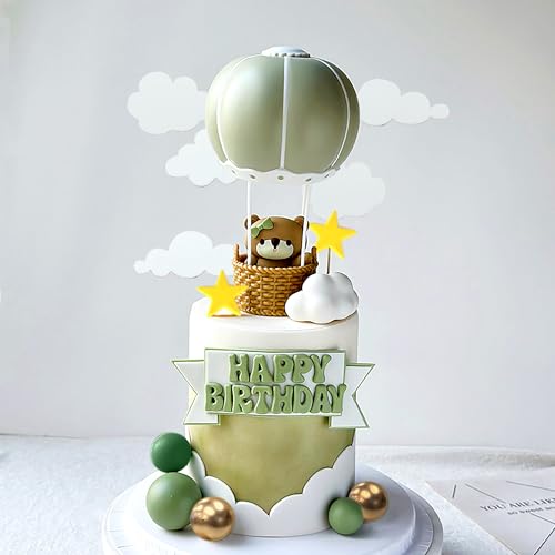 Roaring Good Time Grün Teddybär Tortendeko für Mädchen 1 Jahr, Taufe Junge, Kuchen Dekoration für Hochzeit, Baby Shower, Geburtstag Party Roaring Good Time Grün Teddybär Tortendeko für Mädchen 1 Jahr, Taufe Junge, Kuchen Dekoration für Hochzeit, Baby Shower, Geburtstag Party von Roaring Good Time
