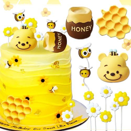 Roaring Good Time Kuchendekoration mit Hummel, Bär, Babyparty, Kuchendekoration, lustiger Biene von Roaring Good Time