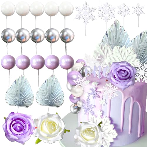 Roaring Good Time Lila Schneeflocke Tortendekorationen Winter Onederland Kuchendekorationen Blumen Kugeln Cake Topper für Hochzeit Dekoration und Winter Themed Birthday Party Supplies Roaring Good Time Lila Schneeflocke Tortendekorationen Winter Onederland Kuchendekorationen Blumen Kugeln Cake Topper für Hochzeit Dekoration und Winter Themed Birthday Party Supplies von Roaring Good Time
